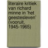 Literaire kritiek van Richard Minne in ‘Het Geestesleven’ (Vooruit, 1945-1965) door Els van Damme