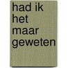Had ik het maar geweten door Ruud Dirkse