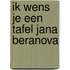 Ik wens je een tafel Jana Beranova