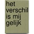 Het verschil is mij gelijk
