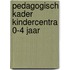 Pedagogisch kader kindercentra 0-4 jaar