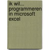 Ik wil... programmeren in Microsoft Excel door Gerrit Bruijnes