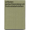Artikelen Gedachteanalyse en motivatiebehoeften door Herman Beuker