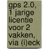 GPS 2.0, 1 jarige licentie voor 2 vakken, via (I)ECK
