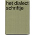 Het dialect schriftje