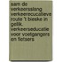 Sam de verkeersslang verkeerecucatieve route 't Bieske in Gellik. Verkeerseducatie voor voetgangers en fietsers