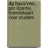 DG-HAVO/VWO, per licentie, licentiekaart voor student