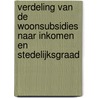 Verdeling van de woonsubsidies naar inkomen en stedelijksgraad door Marietta Haffner