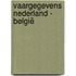 Vaargegevens Nederland - België