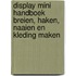 Display mini handboek breien, haken, naaien en kleding maken