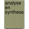 Analyse en synthese by Franc Müller