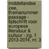Middellandse zee, themanummer passage - tijdschrift voor europese literatuur & cultuur - jrg. 1 2013-2014, nr. 3