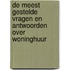 De meest gestelde vragen en antwoorden over woninghuur