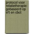 Protocol voor relatietherapie: gebaseerd op EFT en CBCT
