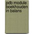 PDB module boekhouden in balans