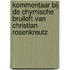 Kommentaar bij De Chymische bruiloft van Christian Rosenkreutz