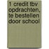 1 Credit tbv opdrachten, te bestellen door school