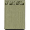 We hebben altijd in het kasteel gewoond by Shirley Jackson
