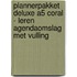 Plannerpakket Deluxe A5 coral - leren agendaomslag met vulling