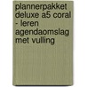 Plannerpakket Deluxe A5 coral - leren agendaomslag met vulling door Zamarra Kok