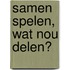 Samen spelen, wat nou delen?