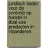 Juridisch kader voor de controle op handel in dual-use producten in Vlaanderen
