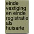 Einde vestiging en einde registratie als huisarte