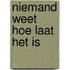 Niemand weet hoe laat het is