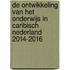 De ontwikkeling van het onderwijs in Caribisch Nederland 2014-2016