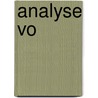 Analyse VO door Urbain Boeykens