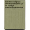 Sanctionering van informatieplichten uit de Richtlijn consumentenrechten by L.B.A. Tigelaar
