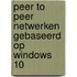 Peer to peer netwerken Gebaseerd op Windows 10