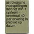 Astrologische voorspellingen met het min-1 systeem - tweemaal 40 jaar ervaring in precisie op datum