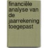 Financiële analyse van de jaarrekening toegepast