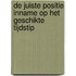 De juiste positie inname op het geschikte tijdstip