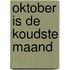 Oktober is de koudste maand