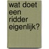 Wat doet een ridder eigenlijk?