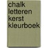 Chalk letteren Kerst kleurboek