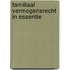 Familiaal vermogensrecht in essentie