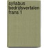 Syllabus Bedrijfsvertalen Frans 1