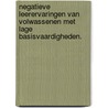 Negatieve leerervaringen van volwassenen met lage basisvaardigheden. door Marieke Buisman