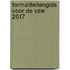 Formaliteitengids voor de VZW 2017
