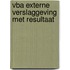 VBA Externe verslaggeving met resultaat