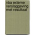 VBA Externe Verslaggeving met resultaat