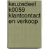 Keuzedeel K0059 Klantcontact en verkoop