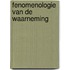 Fenomenologie van de waarneming