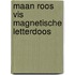 Maan roos vis magnetische letterdoos