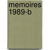 Memoires 1989-B door Willem Oltmans