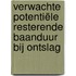 Verwachte potentiële resterende baanduur bij ontslag