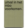 Uitval in het mbo voorkomen. by Ton Eimers